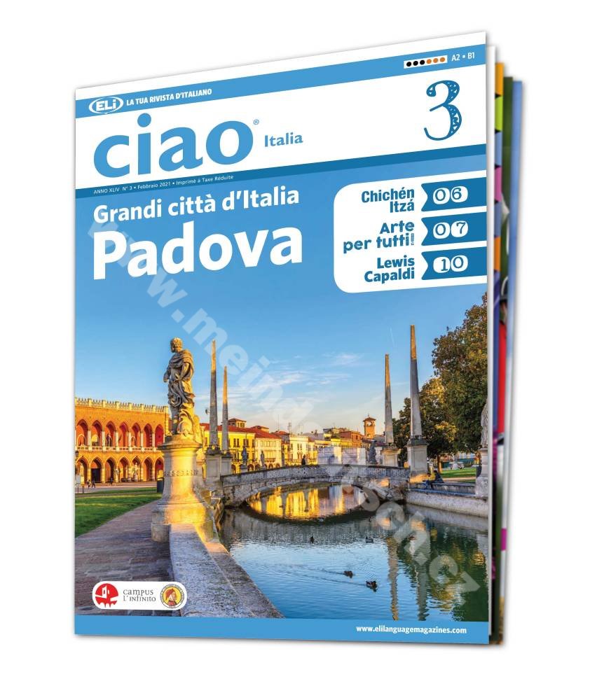 Tištěný časopis pro výuku italštiny Ciao A2 - B1, předplatné 2025-26