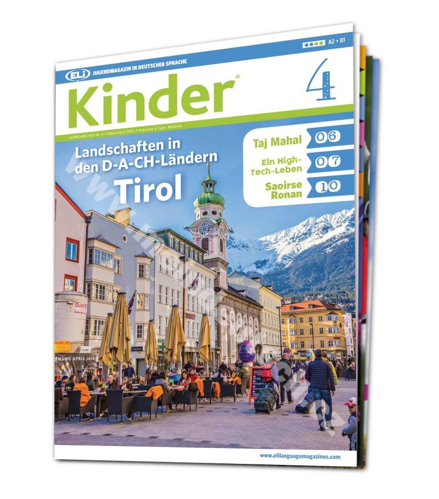 Tištěný časopis pro výuku němčiny Kinder A2 - B1, předplatné 2023-24