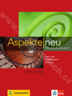 Aspekte NEU B1+ - 1. půldíl učebnice a pracovního sešitu němčiny vč. audio-CD