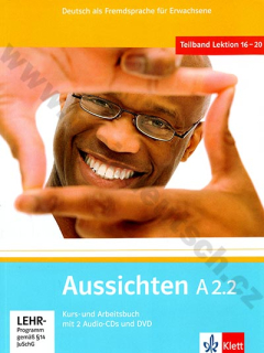 Aussichten A2.2 - německá učebnice s pracovním sešitem vč. 2 audio-CD a 1 DVD
