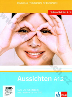 Aussichten A1.2 - německá učebnice s pracovním sešitem vč. 2 audio-CD a 1 DVD
