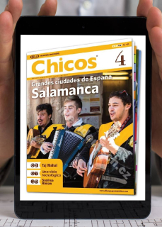 PDF časopis pro výuku španělštiny Chicos A2 - B1, předplatné 2023-24