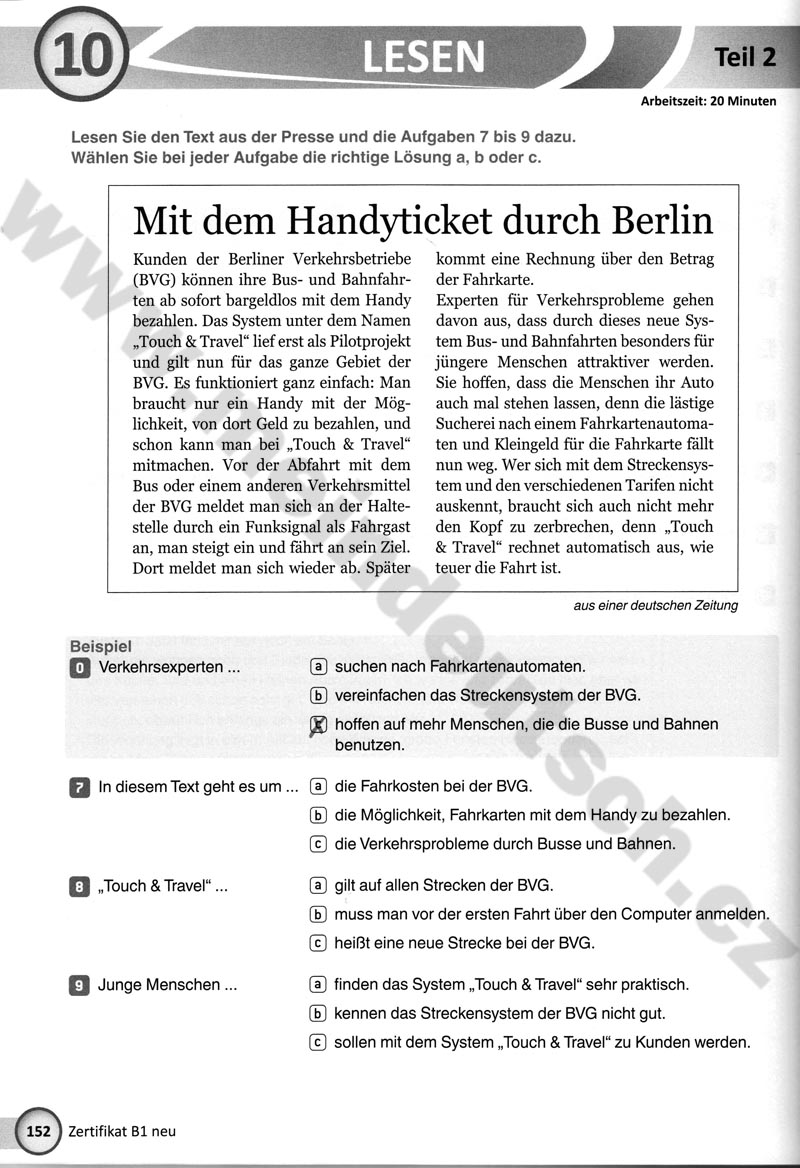 Němčina Zertifikat Deutsch 15 Modelových Testů Cvičebnice K